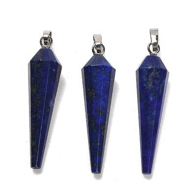 Natural Lapis Lazuli Pointed Pendants