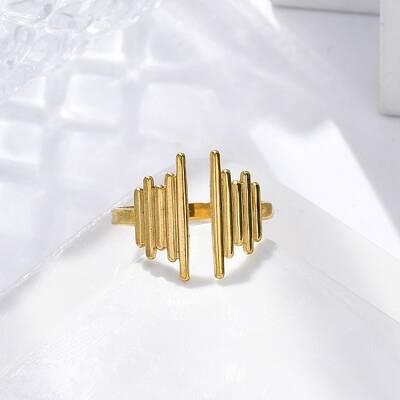 304 Stainless Steel Open Cuff Rings for Women