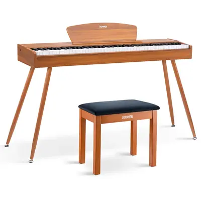 Donner DDP-80 Wooden Digital Piano - Natural / Piano+Wooden Bench