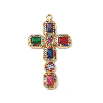 304 Stainless Steel Rhinestone Pendants