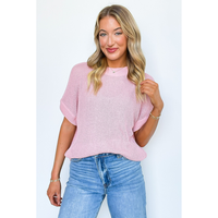 Eliza Knit Short Sleeve Sweater Top - BACK IN STOCK