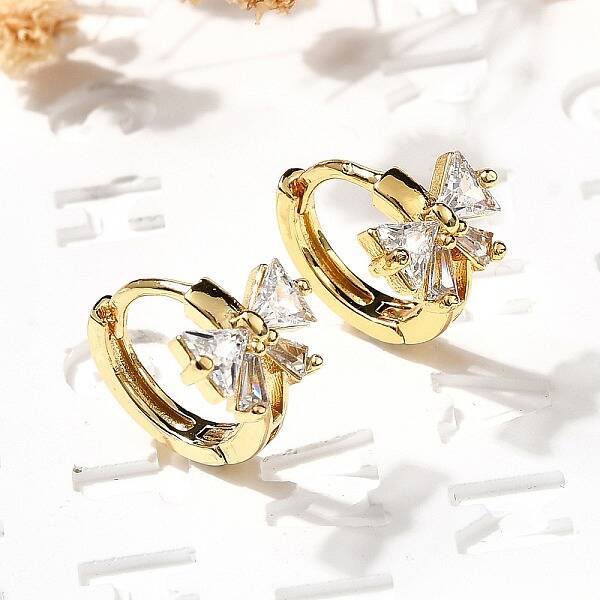 Bowknot Brass Hoop Earrings