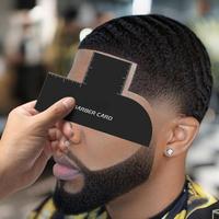 Enhancement Card for Barbers with Measurement Indicators, Reusable Barber Line up Tool and Color Spray Edge Hairline Shaping ...