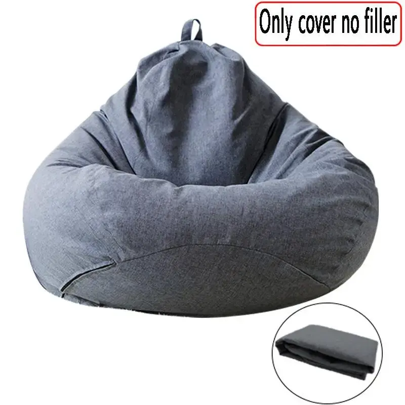 Spring Holiday Solid Color Sofa Bean Bag Cover【Only Cover without Filler】, 1 Count Modern Simple Soft Comfortable Sofa B...
