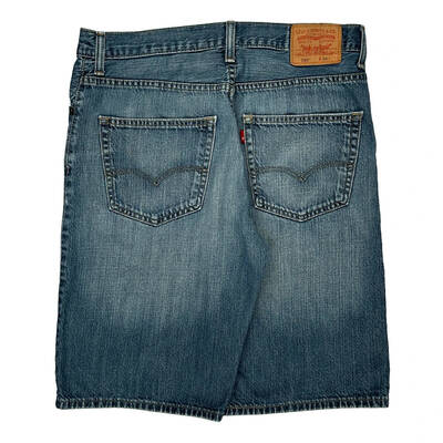 569 Levis Baggy Denim Shorts - 36W 12L Blue Cotton