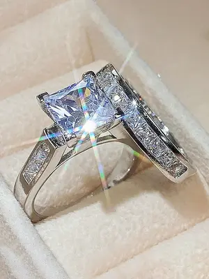 Fashion Artificial Gemstone Decorated Ring, Fashion Jewelry for Party, Daily Clothing Decor, Trendy All-match & Exquisite Jew...