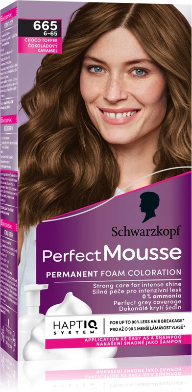 Schwarzkopf Perfect Mousse permanent hair dye color 665 Choco Toffee