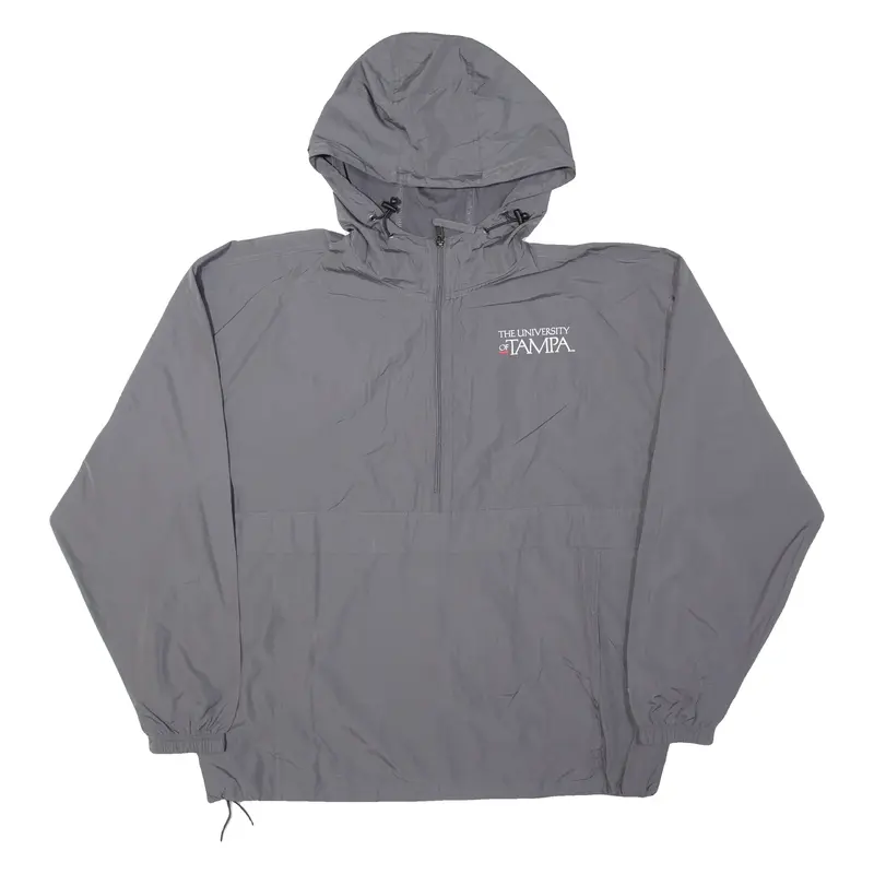 CHAMPION Mens Anorak Jacket Grey USA Hooded L