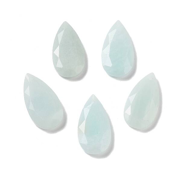 Natural Flower Amazonite Faceted Pendants