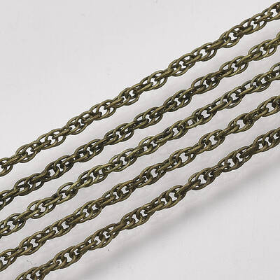 Soldered Brass Covered Iron Rope Chains