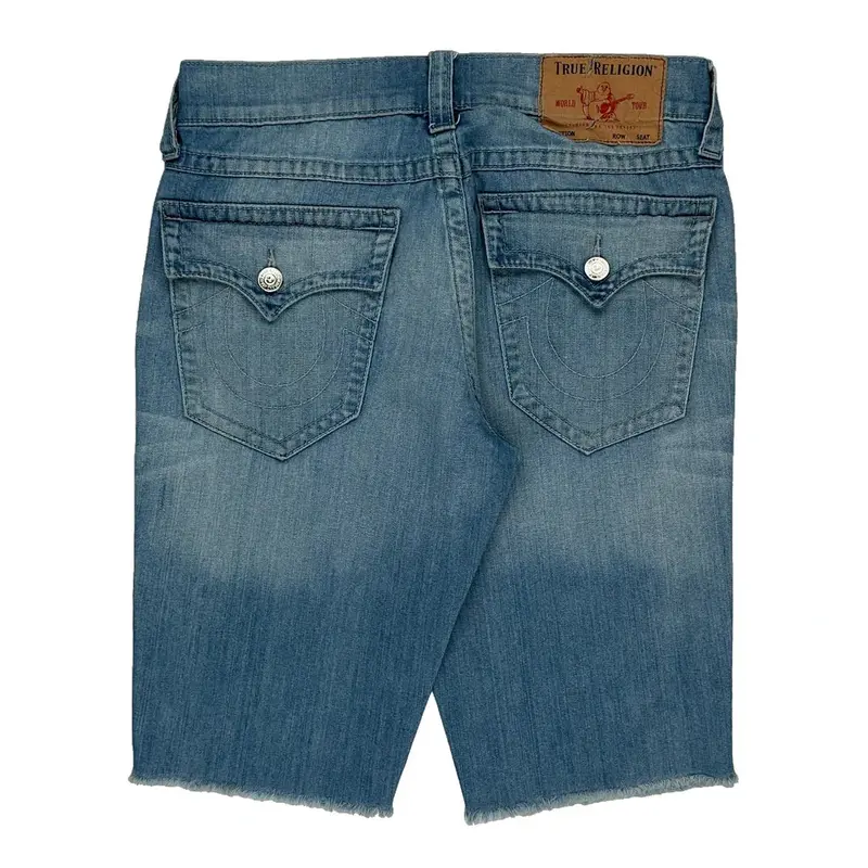 True Religion Denim Shorts - 34W 13L Light Wash Cotton