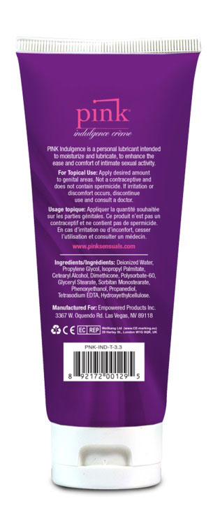 Pink Indulgence Creme Hybrid Lubricant for Women - 3.3 Oz. / 100 ml