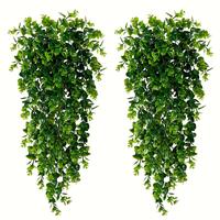 Artificial Ivy Vine, 2 Counts Fake Hanging Plant, Fake Ivy Vine, Decorative Plant for Home Bedroom Dining Room Wedding Party...