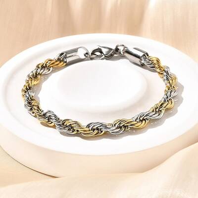 304 Stainless Steel Rope Chain Bracelets for Women