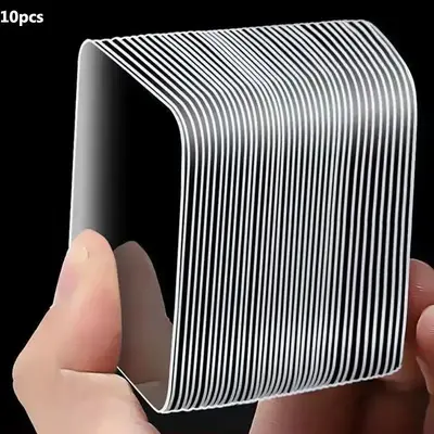 Portable Double Sided Rectangle Tape, 10pcs High Viscosity Adhesive Tape, Multifunctional Sticky Tape for Home & Office, Stro...