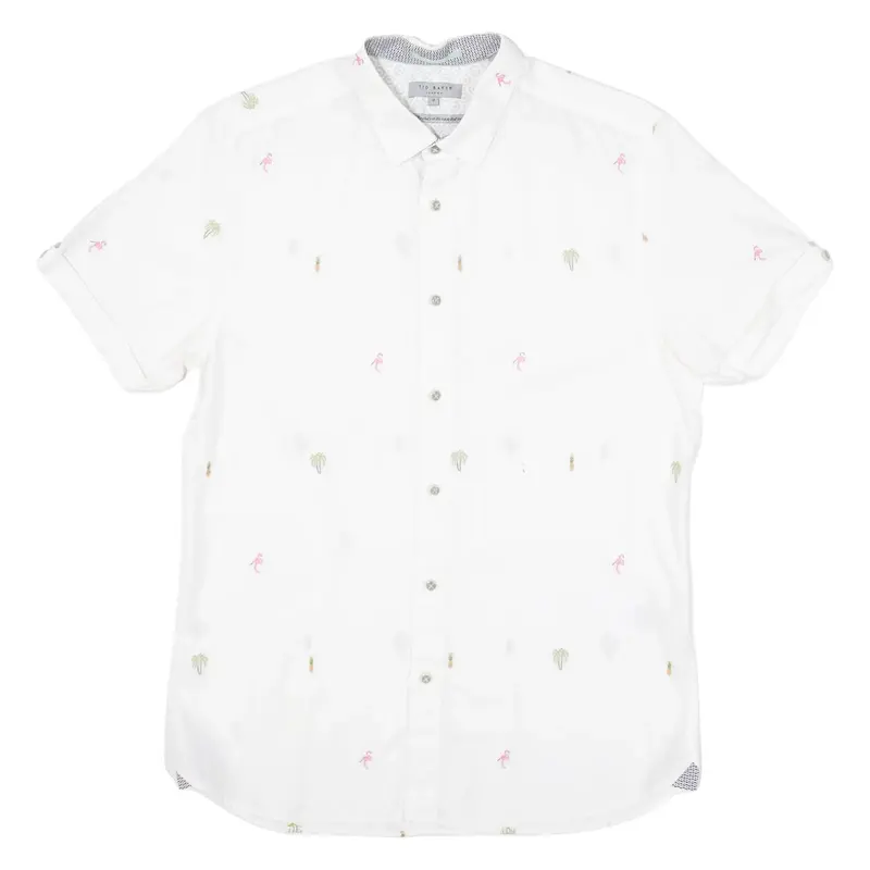 TED BAKER Mens Plain Shirt White S