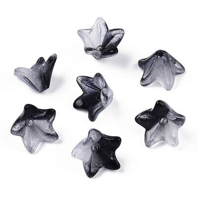 Transparent Glass Beads Caps
