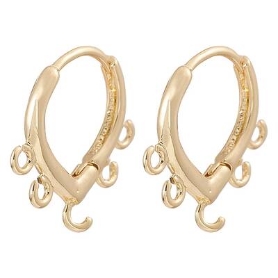 Brass Hoop Earring Findings