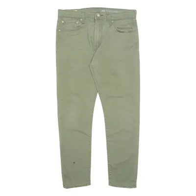 LEVI'S Mens Trousers Green Regular Tapered W33 L30
