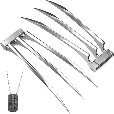 Wolverine Claws Costume Menswear Superhero Cosplay Stylish Crewneck,Costume PropsăGift necklaceă Decoration & Plastic mat...