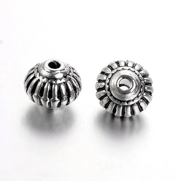 Tibetan Style Alloy Bicone Beads