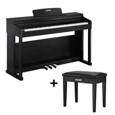 Donner DDP-100 Weighted Digital Piano - Black / Piano+Solid Wood Bench