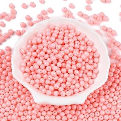 Opaque Baking Painted Glass Beads