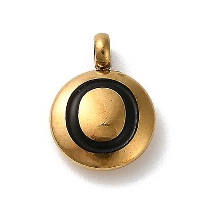 304 Stainless Steel Black Enamel Charms