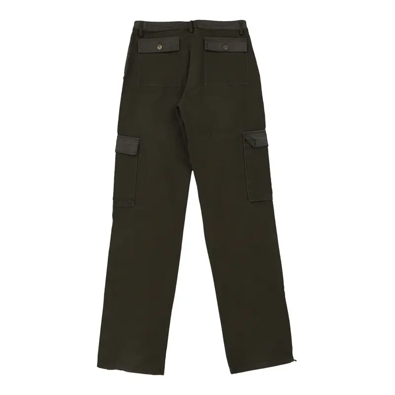 Roberto Cavalli Cargo Cargo Trousers - 34W UK 12 Khaki Cotton | Size: UK 12