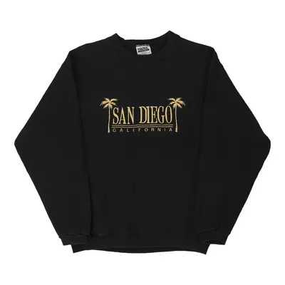 San Diego California Tultex Graphic Sweatshirt - Small Black Cotton Blend