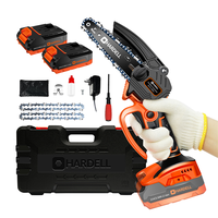 HARDELL Mini Chainsaw 6 Inch Cordless, Handheld Portable Electric Chainsaw with Security Lock, 21V Small Power Chain Saws Bat...
