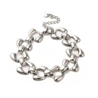 Non-Tarnish 304 Stainless Steel Teardrop Link Chain Bracelets