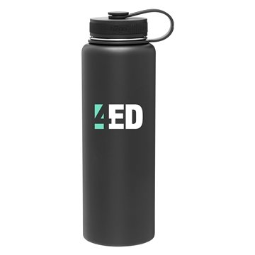 24 Customized 40 oz H2go Venture - Powder - Matte Black - Vacuum ...