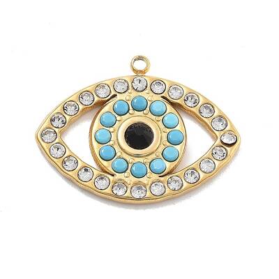 304 Stainless Steel Crystal Rhinestone Pendants