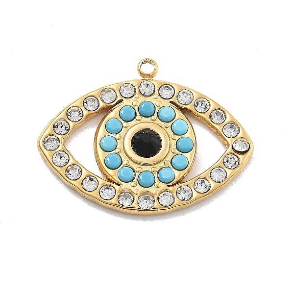 304 Stainless Steel Crystal Rhinestone Pendants