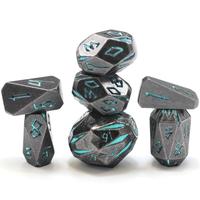 Unique Dice of 7, Metal Dice Set D and D Polyhedral DND Dice Set with Dice Box Unique Cool Stonehenge Themed Table Game Dice ...