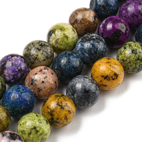 Natural Dyed Sesame Jasper Beads Strands