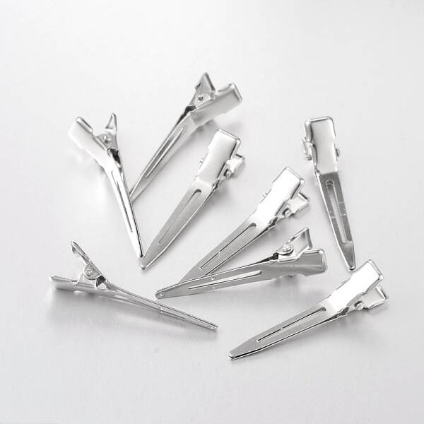 Platinum Plated Jewelry DIY Iron Alligator Hair Clip Findings