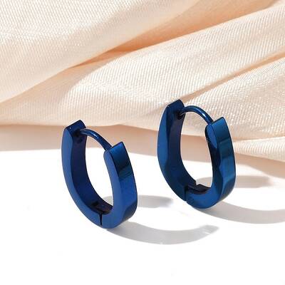 304 Stainless Steel Polishing Effect Hoop Earrings