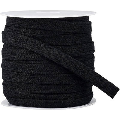 BENECREAT 25m Black Flat Replacement Cotton Cords