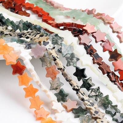 Star Natural & Synthetic Mixed Gemstone Bead Strands