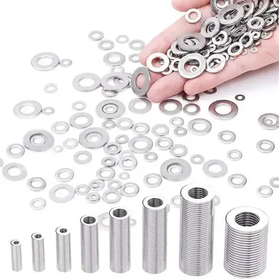 Stainless Steel Washer Set, 80pcs O-ring Gasket Fasteners Set, Durable Material Gasket Set for DIY Projects, Mechanical, Elec...