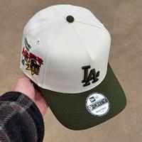 New Era 9FORTY LA Dodgers Hat – Embroidered Rose & Patch, Gorras para Hombre, Fitted Caps