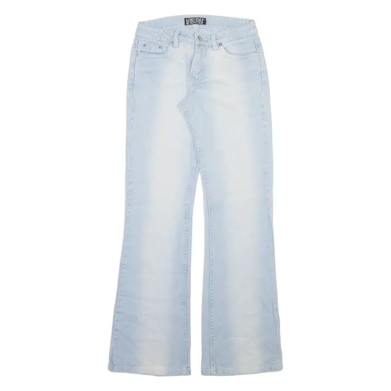 VIBRU Womens Jeans Blue Regular Flared W28 L30