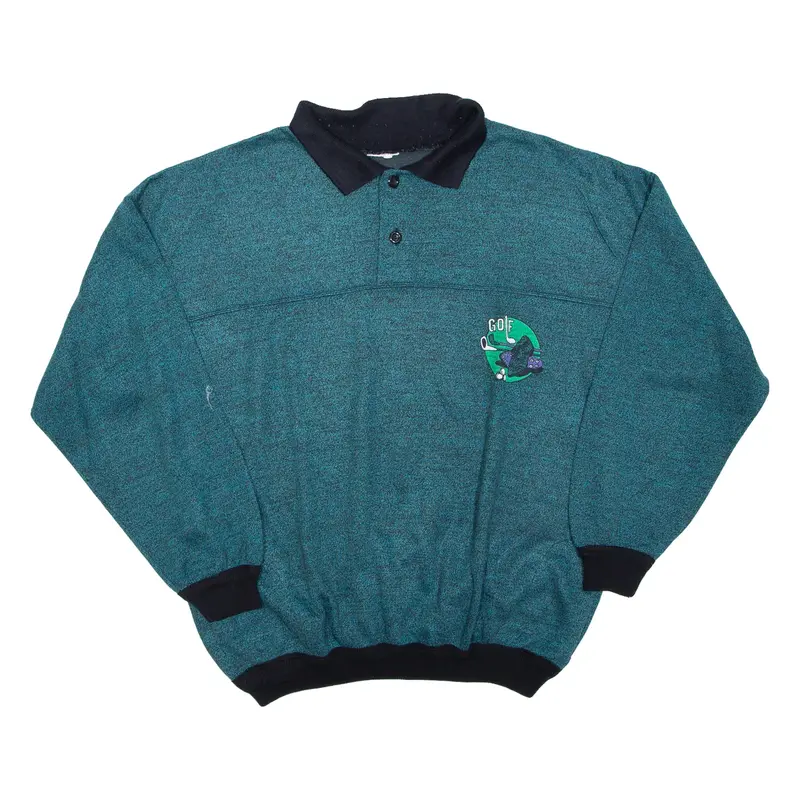 Golf Mens Sweatshirt Blue Collared L