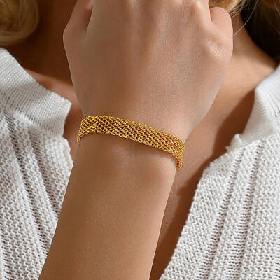 Brass Mesh Chain Bracelet