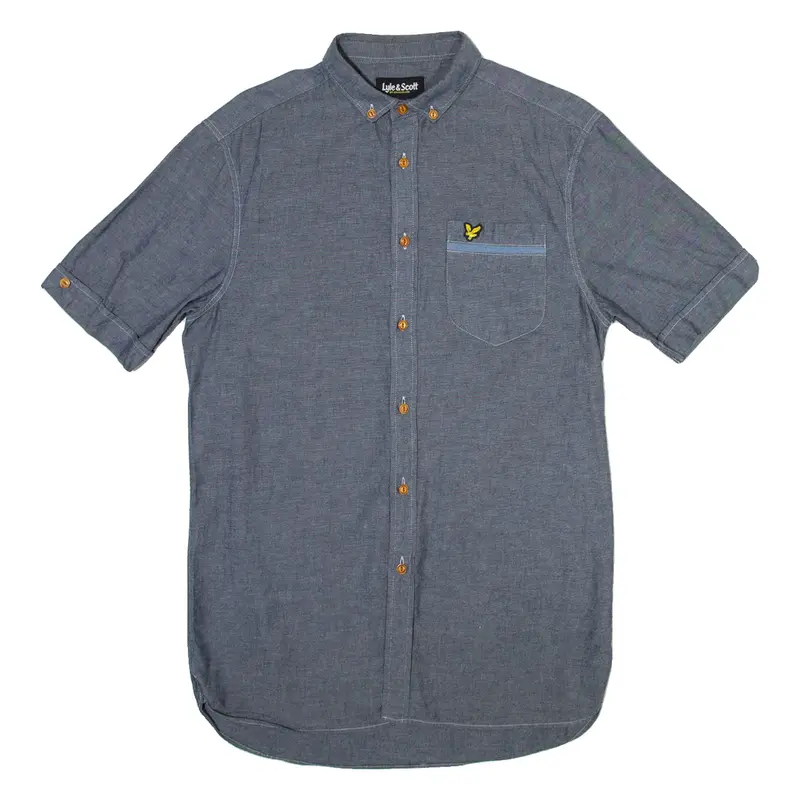 LYLE & SCOTT Mens Plain Shirt Grey M