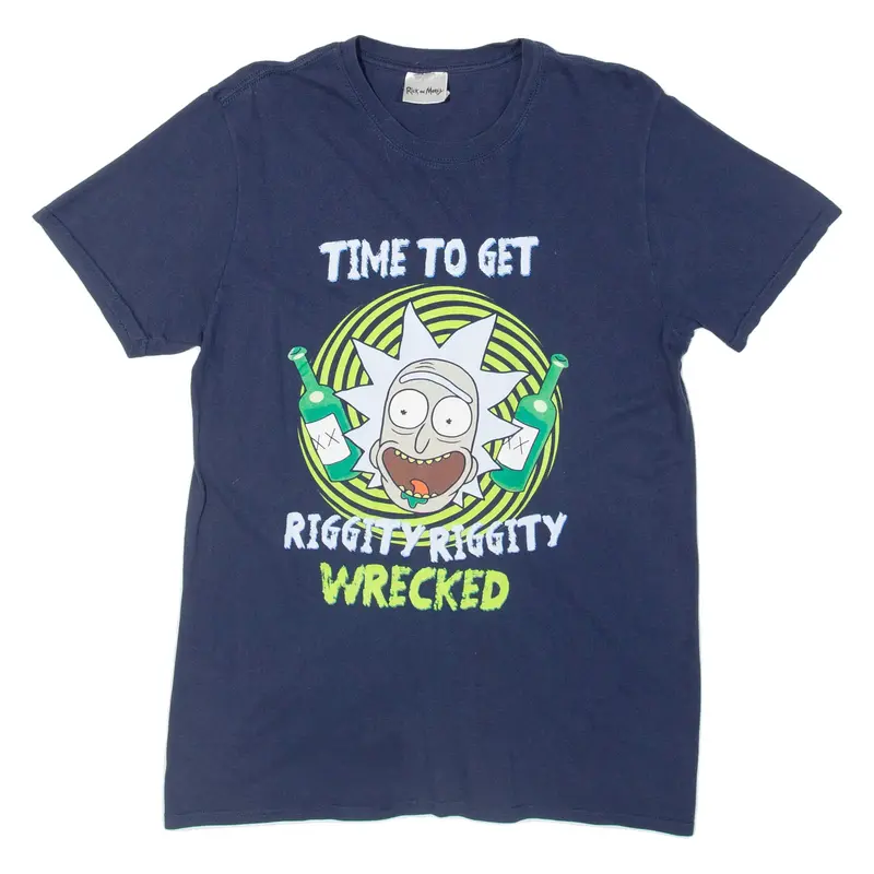 Rick And Morty Mens T-Shirt Blue M