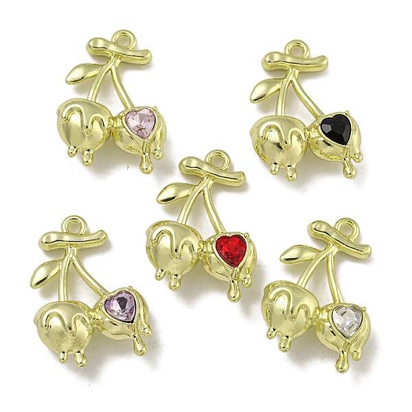 Rack Plating Alloy Rhinestone Pendants