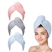 Microfiber Hair Towel, 3 Counts/set Wet Hair Turban, Dry Hair Wrap Towel for Curly Hair Women, Heatless Styling Tools for Dai...